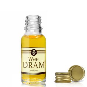 15ml Clear Glass Dram Bottle With Aluminium Cap