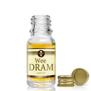 10ml Clear Glass Dram Bottle With Aluminium Cap