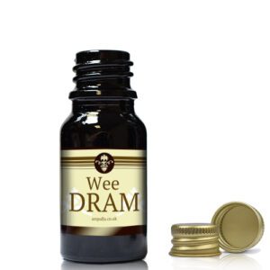 10ml Black Glass Dram Bottle With Aluminium Cap