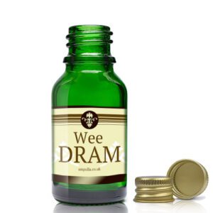 15ml Green Glass Dram Bottle With Aluminium Cap