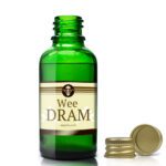 30ml Green Glass Dram Bottle With Aluminium Cap