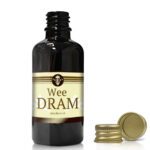 50ml Black Glass Dram Bottle With Aluminium Cap