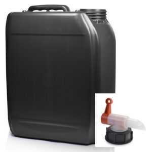 5 Litre Black Stackable Container With DIN51 T/E Cap