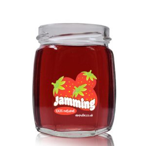 110ml Octagonal Glass Jam Jar
