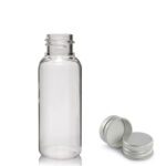 30ml Clear PET Tall Boston Bottle With Aluminium Cap