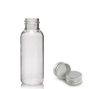30ml Clear PET Tall Boston Bottle With Aluminium Cap