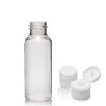 30ml Clear PET Tall Boston Bottle With Flip Top Cap