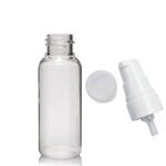 30ml Clear PET Tall Boston Bottle With Lotion Pump