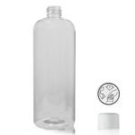 750ml Clear Boston Bottle & Screw Cap