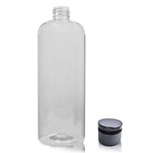 750ml Clear Boston Bottle With 28mm Flip-Top Cap