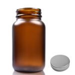 150ml Frosted Amber Glass Pharmapac Jar with cap
