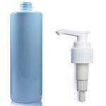 500ml Light Blue Plastic Bottle With Lotion Pump