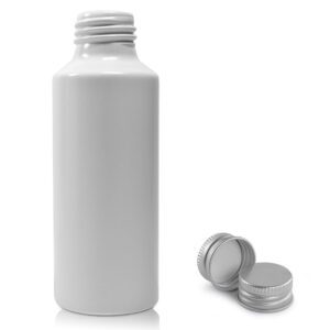 100ml Matte White Aluminium Metal Bottle With Aluminium Cap