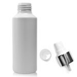 100ml Matte White Aluminium Metal Bottle With Silver Atomiser Spray