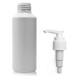 100ml Matte White Aluminium Metal Bottle With Lotion Pump