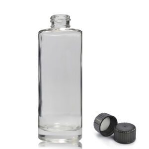 150ml Clear Glass Cylindrical Clear Bottle With Screw Cap