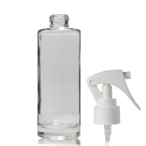 150ml Clear Glass Cylindrical Bottle With Mini Trigger Spray