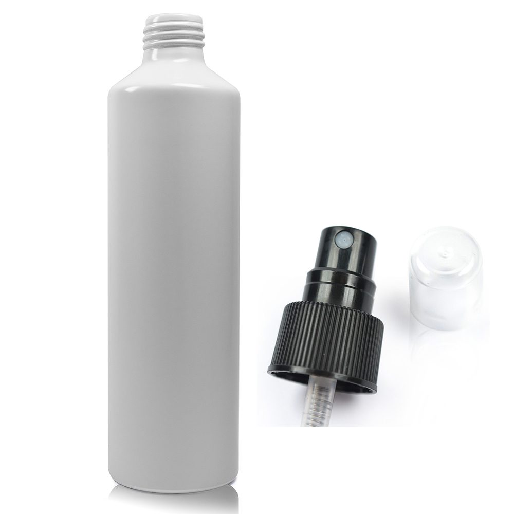 250ml Matte White Aluminium Bottle With Atomiser Spray