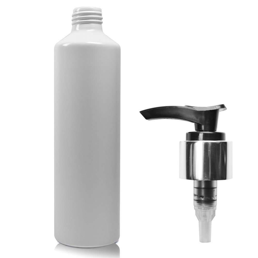 250ml Matte White Aluminium Bottle With Premium Lotion Pump