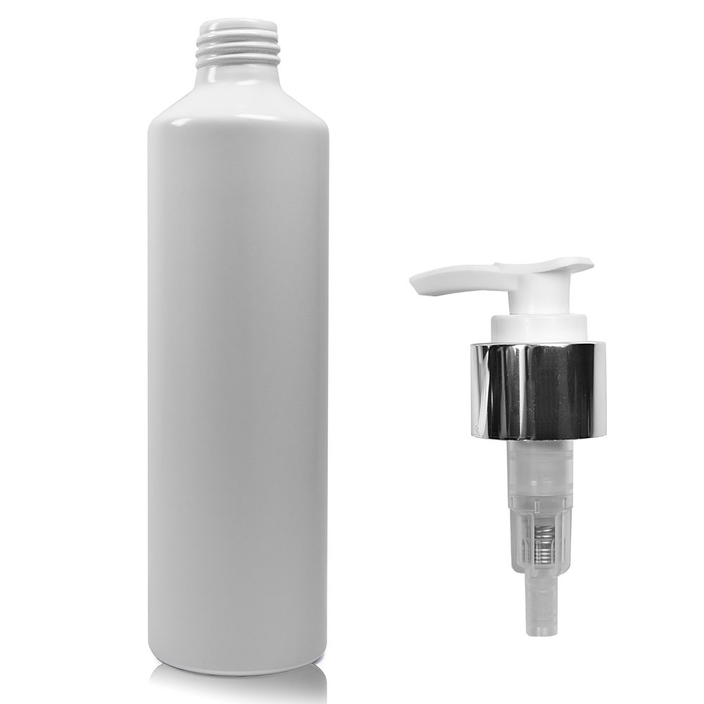 250ml Matte White Aluminium Bottle With Premium Lotion Pump