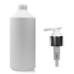 400ml Matte White Aluminium Bottle With Premium Lotion Pump