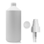 400ml Matte White Aluminium Bottle With Atomiser Spray