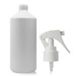 400ml Matte White Aluminium Bottle With Mini Trigger Spray