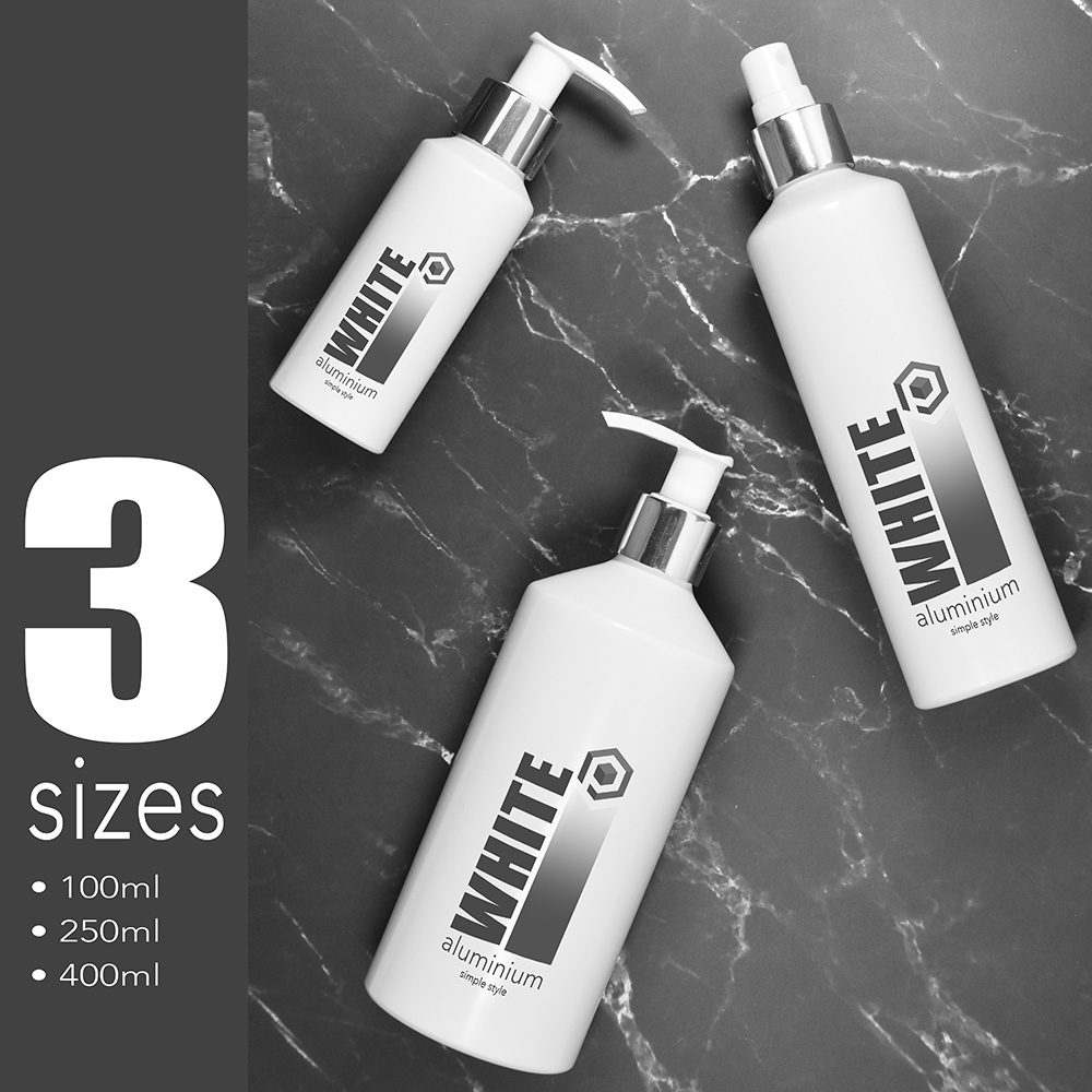 100ml Matte White Aluminium Metal Bottle With Premium Lotion Pump - Image 6