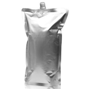 1000ml Matt Silver Centre Spout Pouch With Grey Cap