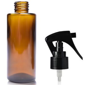 100ml Amber Glass Simplicity Bottle With Mini Trigger Spray